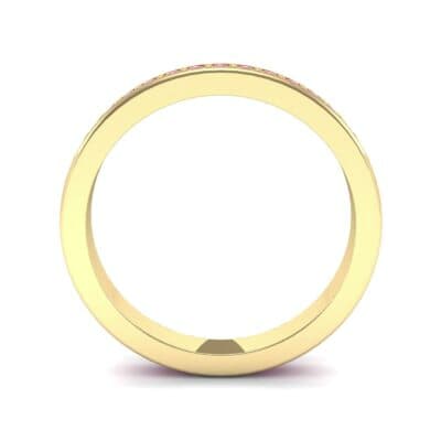Light Flat-Sided Pave Ruby Eternity Ring (0.63 CTW) Side View