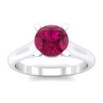 Classic Cathedral Solitaire Ruby Engagement Ring (0.84 CTW) Top Dynamic View