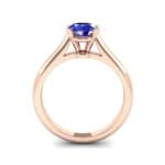 Classic Cathedral Solitaire Blue Sapphire Engagement Ring (0.84 CTW) Side View
