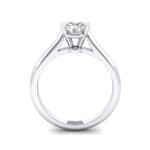 Classic Cathedral Solitaire Crystal Engagement Ring Side View