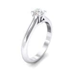 Petite Cathedral Solitaire Crystal Engagement Ring (0.44 CTW) Perspective View