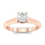 Petite Cathedral Solitaire Diamond Engagement Ring (0.44 CTW) Top Dynamic View