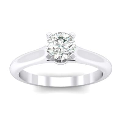 Petite Cathedral Solitaire Crystal Engagement Ring (0.44 CTW) Top Dynamic View