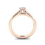 Petite Cathedral Solitaire Diamond Engagement Ring (0.44 CTW) Side View