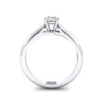 Petite Cathedral Solitaire Crystal Engagement Ring (0.44 CTW) Side View