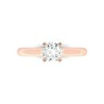 Petite Cathedral Solitaire Diamond Engagement Ring (0.44 CTW) Top Flat View