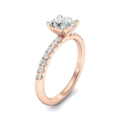 Princess-Cut Diamond Engagement Ring (0.67 CTW) Perspective View