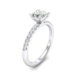 Princess-Cut Crystal Engagement Ring (0.67 CTW) Perspective View