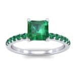 Princess-Cut Emerald Engagement Ring (1.13 CTW) Top Dynamic View
