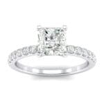 Princess-Cut Crystal Engagement Ring (0.67 CTW) Top Dynamic View
