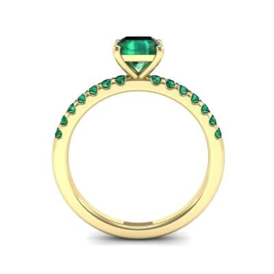 Princess-Cut Emerald Engagement Ring (1.13 CTW) Side View