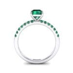 Princess-Cut Emerald Engagement Ring (1.13 CTW) Side View