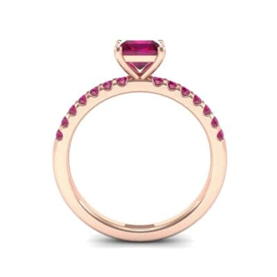 Princess-Cut Ruby Engagement Ring (1.13 CTW) Side View