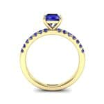 Princess-Cut Blue Sapphire Engagement Ring (1.13 CTW) Side View
