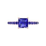 Princess-Cut Blue Sapphire Engagement Ring (1.13 CTW) Top Flat View
