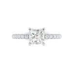 Princess-Cut Diamond Engagement Ring (0.67 CTW) Top Flat View