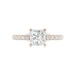 Princess-Cut Diamond Engagement Ring (0.67 CTW) Top Flat View