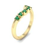 Seven-Stone Constellation Emerald Ring (0.28 CTW) Perspective View