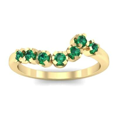 Seven-Stone Constellation Emerald Ring (0.28 CTW) Top Dynamic View