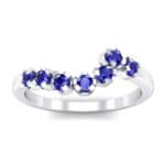 Seven-Stone Constellation Blue Sapphire Ring (0.28 CTW) Top Dynamic View