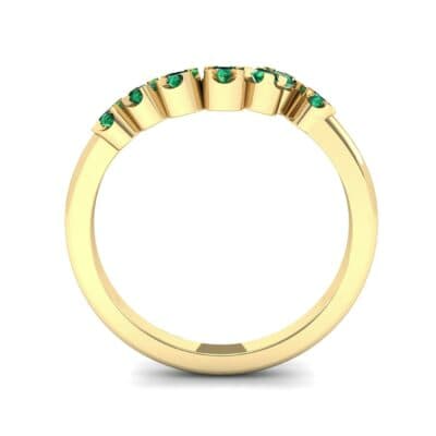 Seven-Stone Constellation Emerald Ring (0.28 CTW) Side View