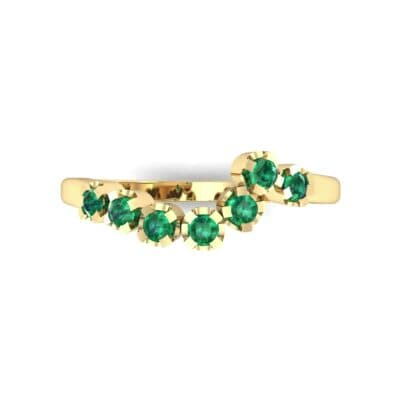 Seven-Stone Constellation Emerald Ring (0.28 CTW) Top Flat View