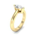 Flat Shank Marquise Solitaire Diamond Engagement Ring (0.47 CTW) Perspective View