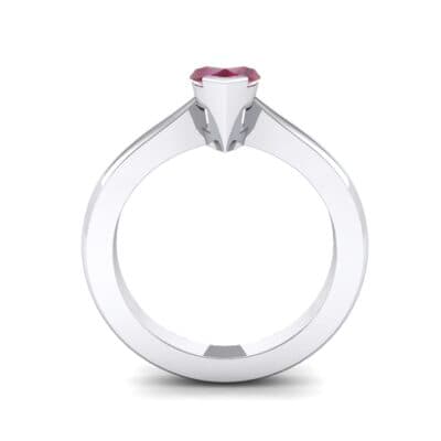 Flat Shank Marquise Solitaire Ruby Engagement Ring (0.75 CTW) Side View
