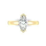 Flat Shank Marquise Solitaire Diamond Engagement Ring (0.47 CTW) Top Flat View