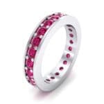 Luxe Flat-Sided Pave Ruby Eternity Ring (2.07 CTW) Perspective View