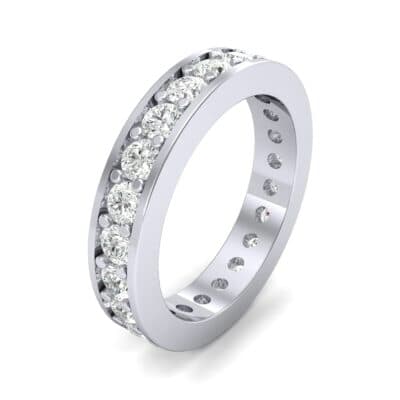 Luxe Flat-Sided Pave Diamond Eternity Ring (1.61 CTW) Perspective View