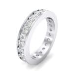 Luxe Flat-Sided Pave Crystal Eternity Ring (1.61 CTW) Perspective View