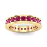 Luxe Flat-Sided Pave Ruby Eternity Ring (2.07 CTW) Top Dynamic View