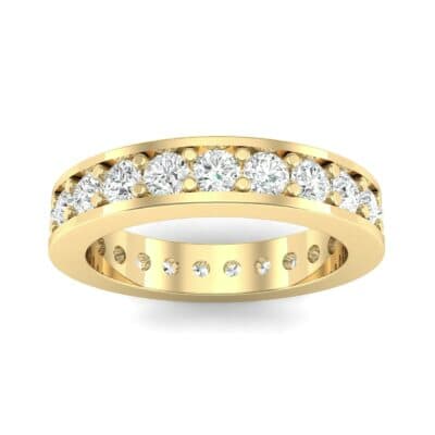 Luxe Flat-Sided Pave Diamond Eternity Ring (1.61 CTW) Top Dynamic View