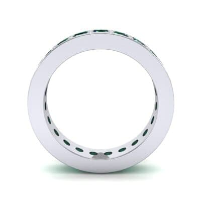 Luxe Flat-Sided Pave Emerald Eternity Ring (2.07 CTW) Side View