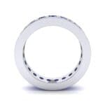 Luxe Flat-Sided Pave Blue Sapphire Eternity Ring (2.07 CTW) Side View
