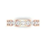 Luxe Flat-Sided Pave Diamond Eternity Ring (1.61 CTW) Top Flat View