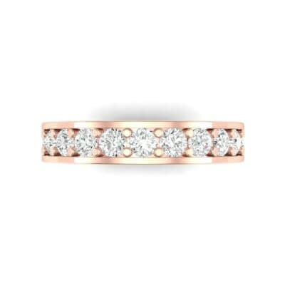 Luxe Flat-Sided Pave Diamond Eternity Ring (1.61 CTW) Top Flat View