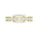 Luxe Flat-Sided Pave Diamond Eternity Ring (1.61 CTW) Top Flat View
