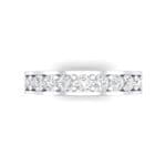 Luxe Flat-Sided Pave Crystal Eternity Ring (1.61 CTW) Top Flat View