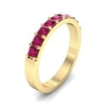 Shared-Prong Princess-Cut Ruby Ring (0.36 CTW) Perspective View