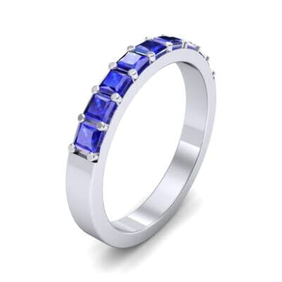 Shared-Prong Princess-Cut Blue Sapphire Ring (0.36 CTW) Perspective View