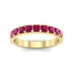 Shared-Prong Princess-Cut Ruby Ring (0.36 CTW) Top Dynamic View