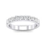 Shared-Prong Princess-Cut Crystal Ring (0 CTW) Top Dynamic View
