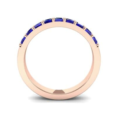 Shared-Prong Princess-Cut Blue Sapphire Ring (0.36 CTW) Side View