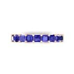 Shared-Prong Princess-Cut Blue Sapphire Ring (0.36 CTW) Top Flat View
