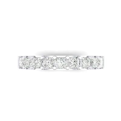Shared-Prong Princess-Cut Crystal Ring (0 CTW) Top Flat View