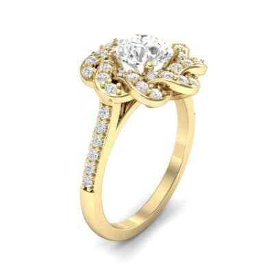 Woven Halo Diamond Engagement Ring (1.28 CTW) Perspective View