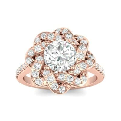 Woven Halo Diamond Engagement Ring (1.28 CTW) Top Dynamic View