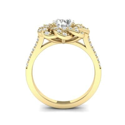Woven Halo Diamond Engagement Ring (1.28 CTW) Side View